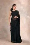 Nova Black Organza Saree