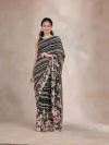 Black & White Georgette Saree
