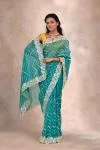 Winter Sea Green Organza Saree