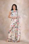 Chantilly White Tussar Silk Saree