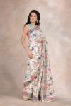 Chantilly White Tussar Silk Saree