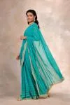 Aquamarine Green Georgette Saree