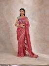 Red Carrot Handloom Tussar Silk Saree