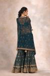 Petrol Blue Cape Sharara
