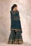 Petrol Blue Cape Sharara