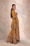 Ginger Yellow Crepe Garara Set