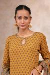 Ginger Yellow Crepe Garara Set