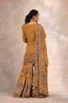 Ginger Yellow Crepe Garara Set