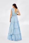 Powder Blue Chiffon Lehenga