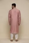 Metallic Pink Silk Kurta Set