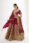 Crimson Silk Blouse Lehenga