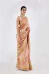 Salmon Pink Banarasi Silk Saree