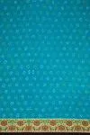 Sea Green Meenakari Bandhani Saree