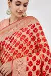 Vermillion Orange Georegette Saree