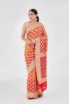 Vermillion Orange Georegette Saree