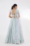 Powder Blue Organza Lehenga