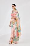 Coral Printed Georgette Saree