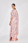 Pretty Peach Crepe Saree