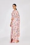 Pretty Peach Crepe Saree