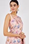 Pretty Peach Crepe Saree