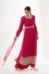 Hot Pink Georegette Sharara Suit