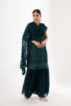 Bottle Green Sharara Suit