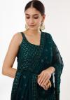 Bottle Green Sharara Suit