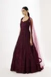 Wine Red Anarkali