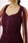 Wine Red Anarkali