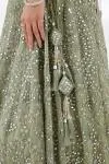 Sage Green Net Lehenga