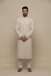 Ivory Chickankari Georegette Kurta Set
