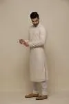 Ivory Chickankari Georegette Kurta Set