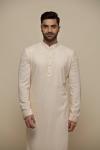Ivory Chickankari Georegette Kurta Set