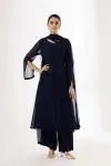 Deep Prussian Blue Kurta Palazzo