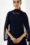 Deep Prussian Blue Kurta Palazzo
