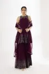Plush Plum Sharara Suit