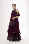 Plush Plum Sharara Suit