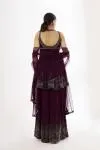 Plush Plum Sharara Suit