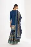 Royal Blue Silk Garara Suit