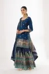Royal Blue Silk Garara Suit