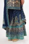 Royal Blue Silk Garara Suit