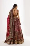 Deep Red Silk Crepe Lehenga