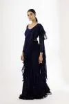 Sapphire Blue Drape Anarkali