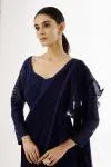 Sapphire Blue Drape Anarkali