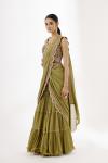 Moss Green Drape Sharara