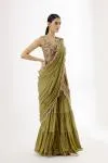 Moss Green Drape Sharara