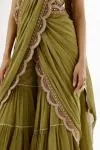 Moss Green Drape Sharara