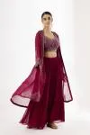 Cherry Pink Cape Sharara