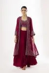 Cherry Pink Cape Sharara