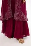 Cherry Pink Cape Sharara